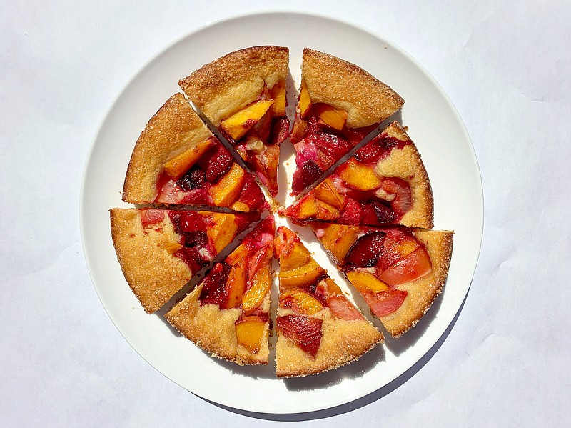Yeasted Breakfast Cake With Peaches and Plums
 (Ben Mims/Los Angeles Times/TNS)